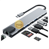 Hub Adaptador Para Macbook 8 Em 1 Thunderbolt Usb-c Hdmi 4k