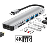 Hub Cabo Adaptador Multiportas Usb-c 7