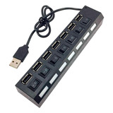 Hub Extensão Régua 7 Portas Usb 2.0 Carregador 5w