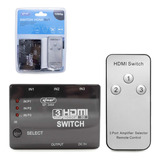 Hub Switch Hdmi 3x1 Ultra Hd 4k Controle Remoto E Cabo 2023