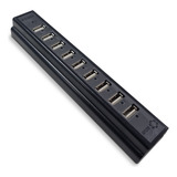 Hub Usb 2.0 Adaptador C/ 10 Portas Pc Extensão C/ Fonte Bi