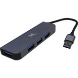 Hub Usb 3.0 Mtek Hb-403 4 Portas - Case Em Alumínio