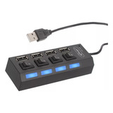 Hub Usb 4 Portas Seletor Slim Chaveado 4x1 Switch Preto