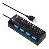 Hub Usb 4 Portas Usb 2.0 Tv Pendrive Mouse Teclado Adaptado