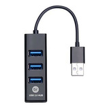Hub Usb Mini 4 Portas 2.0 Bright 0059 Plug And Play Preto
