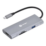 Hub Usb Tipo C / Type C 7 Em 1 Com 3 Usb 3.0 + Leitor De C