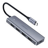 Hub Usb Ugreen 4 Portas Usb E 1 Porta Micro Usb Slim