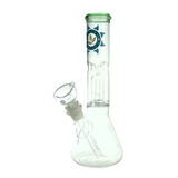 Ice Bong De Vidro Percolator 30cm Green Power Bowl Pipe