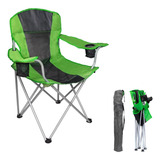 Idea Cadeira Camping Dobrável Com Bolsa E Porta Copos Reforçada