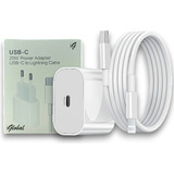 Iglobal Fonte Usb C 20w Turbo Cabo Compativél Para iPhone 7 8 11 12 13 14 Cor Branco