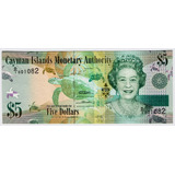 Ilhas Cayman: Bela Cédula De 5 Dollars - Fe - Rainha