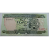 Ilhas Salomão - Linda Cédula De 2 Dollars 1997 Fe