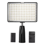 Iluminador De Led Mamen Km-180s Com Bateria E Carregador 