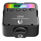 Iluminador Led Para Fotografia Câmeras Profissionais Vl49rgb