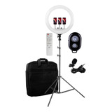 Iluminador Led Sup Celular 18pol 46cm Maquiagem Ringhlight