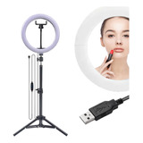 Iluminador Led Suporte Celular Foto Maquiagem Ringhlight