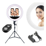 Iluminador Ring Light Anel Luz 36cm Tripé 2,1m Led Fotos Max
