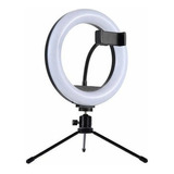 Iluminador Ring Ligth Led Luz Para Foto Selfie Maquiagem Usb Cor Da Estrutura Preto Cor Da Luz Fria-morna-quente 110v/220v