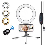 Iluminador Ringhlight Mesa + Tripé Barato 16cm 6 Pololegadas