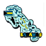 Imã Bahamas Com Mapa, Bandeira, Cidades