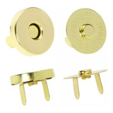 Imã De Bolsa 14mm Dourado 20 Unidades Utfr.028