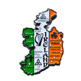 Imã Irlanda Com Mapa, Bandeira, Cidades - Imã De Geladeira
