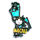 Imã Macau Mapa Bandeira Simbolos Imã Geladeira Macau