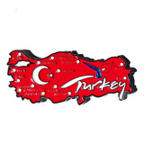 Imã Turquia Com Mapa, Bandeira, Cidades - Imã De Geladeira