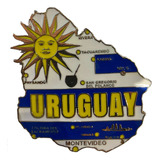 Imã Uruguai Com Mapa, Bandeira, Cidades