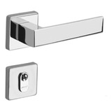 Imab Basic Tess Fechadura Porta Externa Cromada 40 Mm C/cilindro