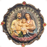 Imagem Capela Sagrada Familia Com 20cm Com Led Em Resina