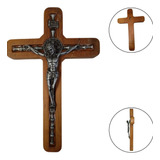 Imagem Crucifixo Jesus Cristo Metal Madera