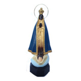 Imagem De Nossa Senhora Aparecida 25 Cm Com Aureola De Metal Cor Colorido