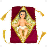Imagem Menino Jesus Resina Na Manjedoura 27cm Presepio Natal