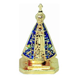 Imagem Mini De Nossa Senhora Aparecida P/ Carro 5cm Dourada