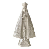 Imagem Nossa Senhora Aparecida 20 Cm Branco Pérola Gesso