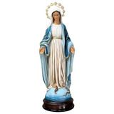 Imagem Nossa Senhora Das Graças Colorida 35 Cm Resina