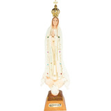 Imagem Nossa Senhora De Fatima Em Resina Portuguesa 33,5 Cm