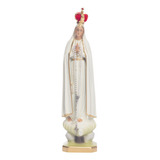 Imagem Nossa Senhora Fátima 28cm Resina Portuguesa C/ Coroa