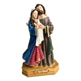 Imagem Sagrada Familia Resina Premium 20cm Estatua Religiosa