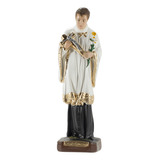 Imagem São Luiz Gonzaga 30cm Gesso Escultura Católica