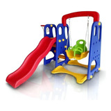 Importway Playground Infantil 3x1 Com Balano Escorregador Cesta Bola Cor Colorido
