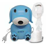 Inalador E Nebulizador Compressor Infantil - Dog Azul Gtech