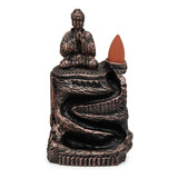 Incensário Buda Hindu Orando Cascata Fumaça