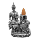 Incensário Cascata Buda Hindu Da Paz + 5 Incensos Cascata