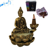Incensário Cascata Buda Hindu Na Flor