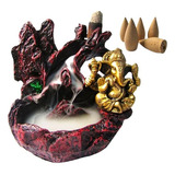 Incensario Cascata Buda Ou Ganesha + 5 Incensos De Brinde