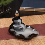 Incensário Cascata De Fumaça Yoga Zen Backflow 3 Quedas