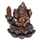Incensário Cascata Deus Ganesha Queimador + 5 Incensos Cone