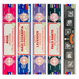 Incenso Indiano Masala Nag Champa Satya - Kit C/ 5 Aromas. 